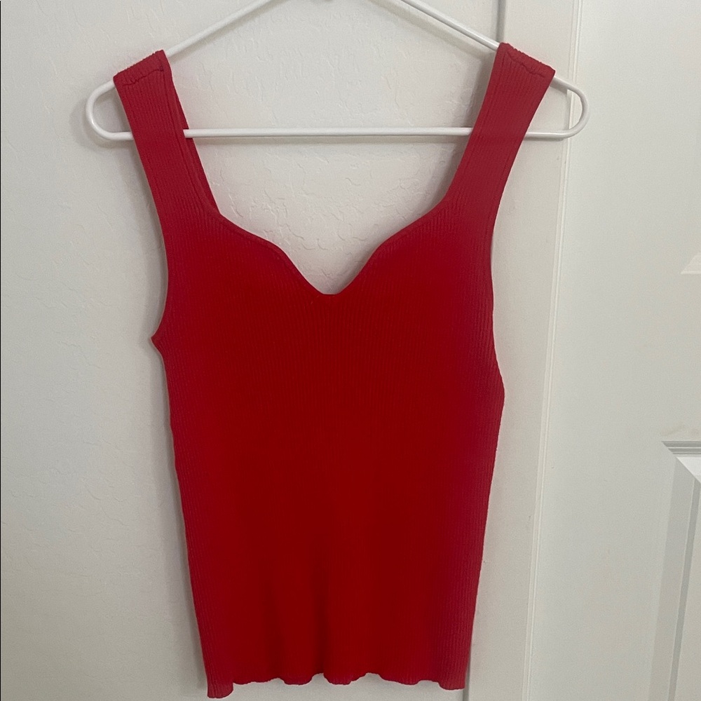 Nordstrom Sleeveless tank with flattering ribbed texture.